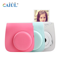 CAIUL Colored Polaroid mini8mini9 Universal Retro Camera Shoulder Bag Front Cover Backpack