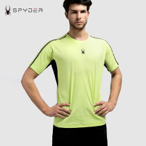 SPYDER Spider Outdoor Leisure Sports Short-sleeved Men Quick-Dry Fluorescent Green T-shirt Men Running Fitness 20CS433M