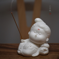 Classical ceramics Lady incense insert incense seat Zen entrance Household study decoration Creative crafts