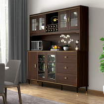 Solid Wood Cabinet sideboard now simple living room wine cabinet tea cabinet kitchen cabinet one wall high storage locker