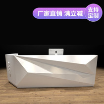 Shanghai new cashier office reception desk company diamond shaped kindergarten training U-shaped front desk corner