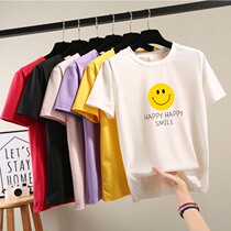 11 big child 12 girls Primary School top 19 short sleeve t-shirt shirt clothing clothing 15-year-old high school smiling face 16