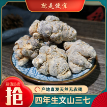 Panax notoginseng dry products authentic Yunnan Wenshan imitation wild sulfur-free non-wax new goods washed full dry old field seven heads