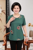 Womens pure short sleeve T-shirt female 2020 Summer new lady coat middle-aged mother foreign style half-sleeve undershirt