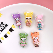 Hot Pin Blisters Girls Color Girl Resin Accessories DIY Cell Phone Shell Drop Glue Accessories Bright Oil Full Body Girl