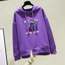 plus size womens fat mm loose ins sweatshirt spring and autumn all match chubby girl fashionable slim spring and autumn coat