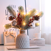 Brief Beauty Dry Flower Bouquet Decoration Pendulum parlor Dining Room Furnishing Vase Decoration Home Furnishing Kit Lighting Festive Gifts
