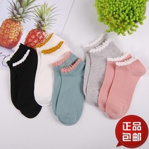 Socks womens short socks Summer thin boat socks Korean women pure cotton silicon invisible socks Cute women pure cotton shallow mouth women