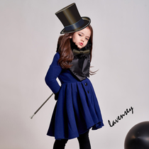 Lavensey Le Wenxi new fashion winter British style temperament red coat velvet coat girl