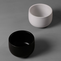 Rough ceramic wash large water buon household tea accessories wash tea bowl ceramic Chinese simple pure color tea slag cylinder