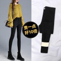 Plus velvet high waist slim leggings women wear 2019 autumn and winter slim pencil size black magic women pants