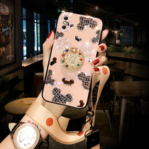 Apple x mobile phone shell womens anti-fall xsmax cute xs silicone gel winter new xr creative se 78 fashion 7plus net red same iPhone7 personality water drill tide i8 mobile phone