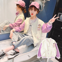 Girls Jacket 2021 new autumn jacket foreign gas children Korean version of baseball uniform baby Net red coat spring and autumn