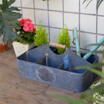 Foreign trade gardening groceries-French vintage iron hand-held Dorto meat basket garden small plant planting flower box