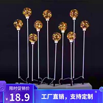 2021 new wedding props 10 starry sky ground plug-in road guide dragon ball copper wire lamp bulb road guide stage background