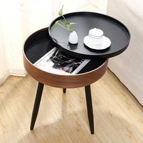 Small round table wind sofa balcony side table corner storage storage iron side bedroom bedside table small