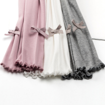  Girls leggings summer thin cotton outer wear long pants Western style stretch slim-fit Modal childrens nine-point pants