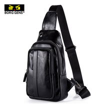 borggens mens chest bag Leisure diagonal satchel with new fashion single shoulder bag inclined shoulder bag Korean version trendy small backpack