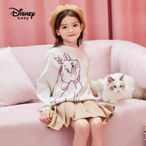 Childrens sweater girls spring and autumn coat winter 2021 New knitted base pullover autumn winter round neck cartoon