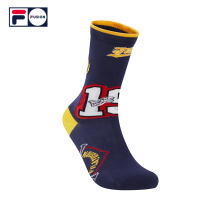 FILA FUSION FILA tide brand mens high waist socks autumn new pattern printing comfortable sports socks