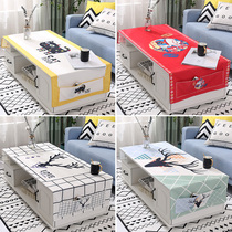 Net red ins wind coffee table cloth Water-proof wash-in anti-scalding cotton linen art rectangular table mat Small coffee table tablecloth Nordic