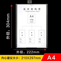 Transparent hard plastic card holder 3 5 6 7 inch A4 plexiglass acrylic photo frame photo frame label slot