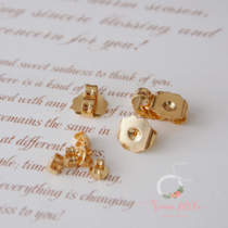 Copper Plated 14K Gold Royal Earrings Ear Nail Diy Hand Ornament Earback Accessories Material Earback Ear Blocked Earplugs