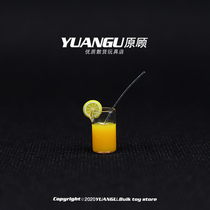 Food play home miniature orange juice cup bjd scene accessories diy doll house soldiers hand-made props model