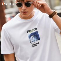 Mr Bu horse cotton short sleeve T-shirt male spring summer fashion printed short sleeve male upper GT01075