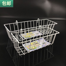 (Day special price) limited special rectangular plating basket White dormitory Grid Storage Set basket