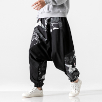 China Wind Pants Mens Summer Retro Wind Hallen Broadlegged Pants Nepal Big Crotch Pants Loose Add Fat To Fatter