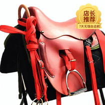 Filming horse rope equipment quality upgrade version of handmade saddle full set of Mongolian handmade soft seat cushion double pommel horse set