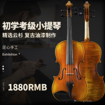 (Zoyan)Italian craft professional level examination Handmade solid wood practice Beginner violin