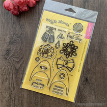Waffle Flower Small Shoes First Step Import Clear Seal