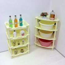  Bathroom shelf Storage shelf Triangle floor bathroom Kitchen toilet sink Square plastic washbasin rack