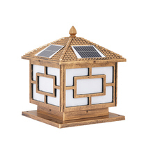 柱头灯太阳能户外灯家用两用庭院灯大门口柱子灯门柱灯防水围墙灯