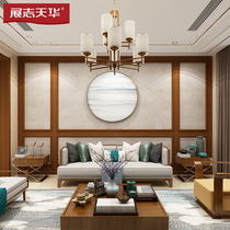 Zhanzhi Tianhua whole house custom wall panel decorative board American living room bedroom integrated wall solid wood background wall FT01