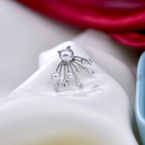 Gypsophila anti-light brooch female high-grade luxury pin ins tide personality collar cardigan fixed clothing buckle