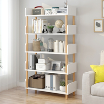 Simple Landing Bookshelf Living Room Solid Wood Multilayer Shelve Childrens Bedroom Containing Shelf Home Small Net Red Bookcase