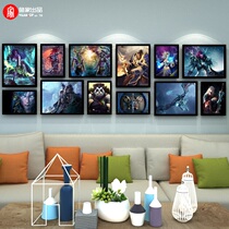 Internet cafe Internet cafe League of Legends LOL game photo wall World of Warcraft decorative painting Overwatch poster hanging painting