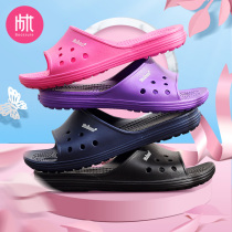 Taiwan imported breathable anti-odor bathroom slippers in the fourth season quiet anti-slippers bathroom couples home