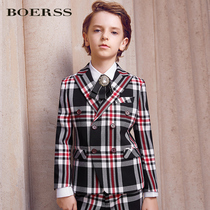 BOERSS boys suit dress suit childrens performance costume piano performance suit