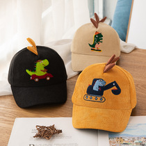 3 baby cap female boy hat dinosaur children autumn and winter cute 4-year-old foreign style fashion autumn and winter personality trendy cool