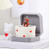 520 Valentines Day Table White Sue White Mini Ring Box Cake First Accessories Box Mesh Red Coursecake Swing Piece Decorative box