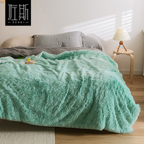 Zos double blanket thickened office nap blanket Quilt Coral velvet blanket Sofa Air conditioning winter single