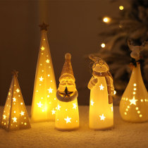Christmas decoration Home desktop ornaments Ceramic Christmas gifts Childrens Christmas gifts Glowing lights decorations