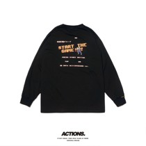 ACTIONS 2019AW new original thug game Theme series original loose casual tie long sleeve