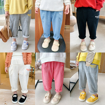 Steamed bread home girls sports pants 2020 Autumn new childrens loose pants foreign-style baby casual trousers Joker