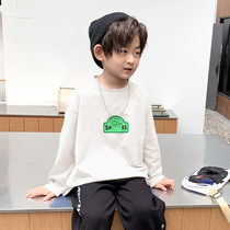 Childrens clothing boys clothes 2021 new autumn style spring and autumn T-shirt handsome children Korean version of handsome base shirt tide