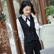  Professional wear vest womens suit autumn and winter 2019 new fashion temperament hotel front desk tooling beauty salon overalls